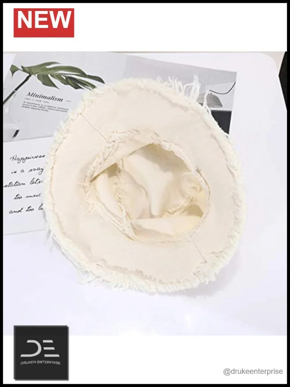 Wide Brim Cotton Bucket Hat UPF 50+ Sun Protection Beach Travel